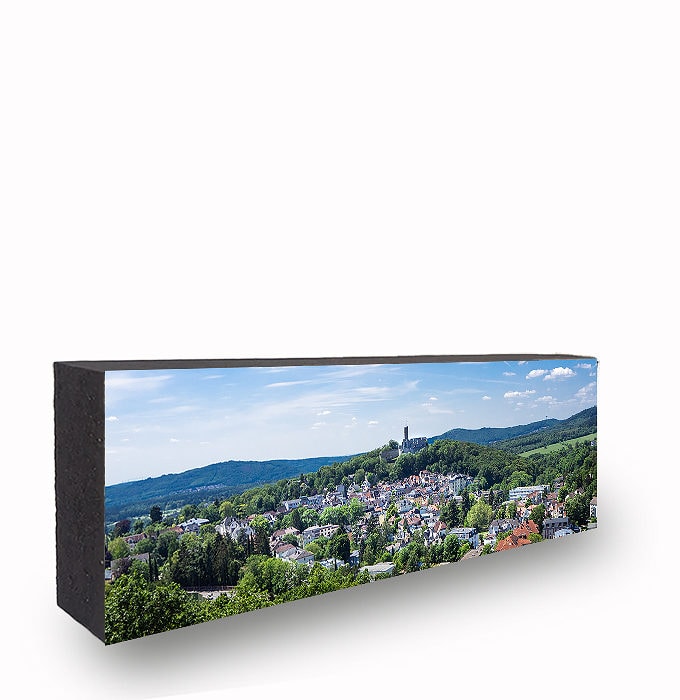 Königstein Panorama Blick Bild auf Holz