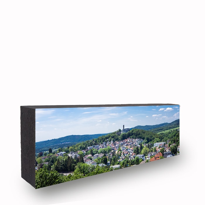 Königstein Panorama Blick Bild auf Holz