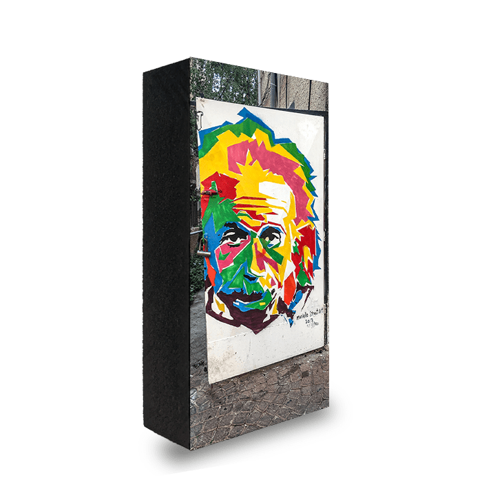 Einstein Bild auf Holz Atelier Klick Blick