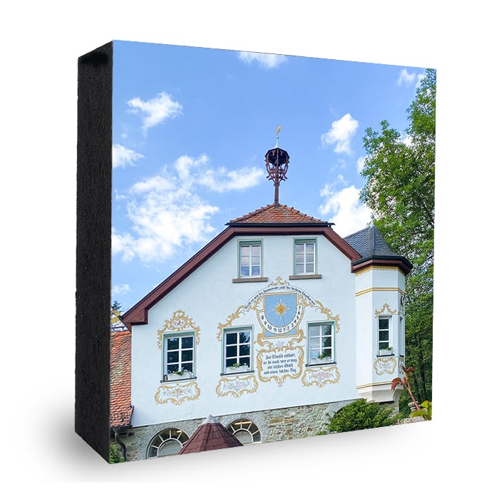 Rettershof Terasse Bild auf Holz