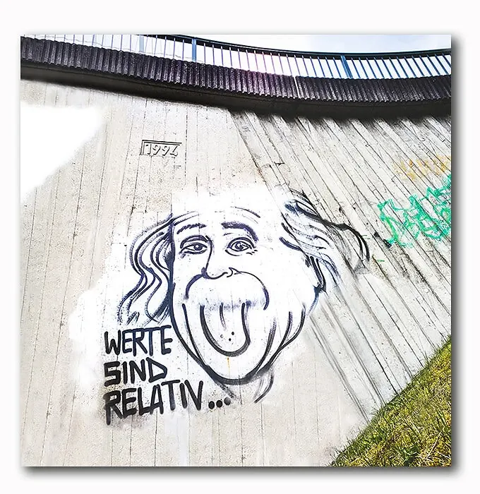 Einstein Werte sind relativ Graffiti Bild