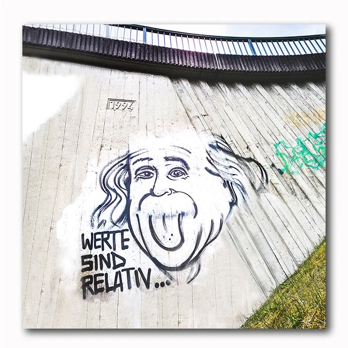 Einstein Werte sind relativ Graffiti Bild