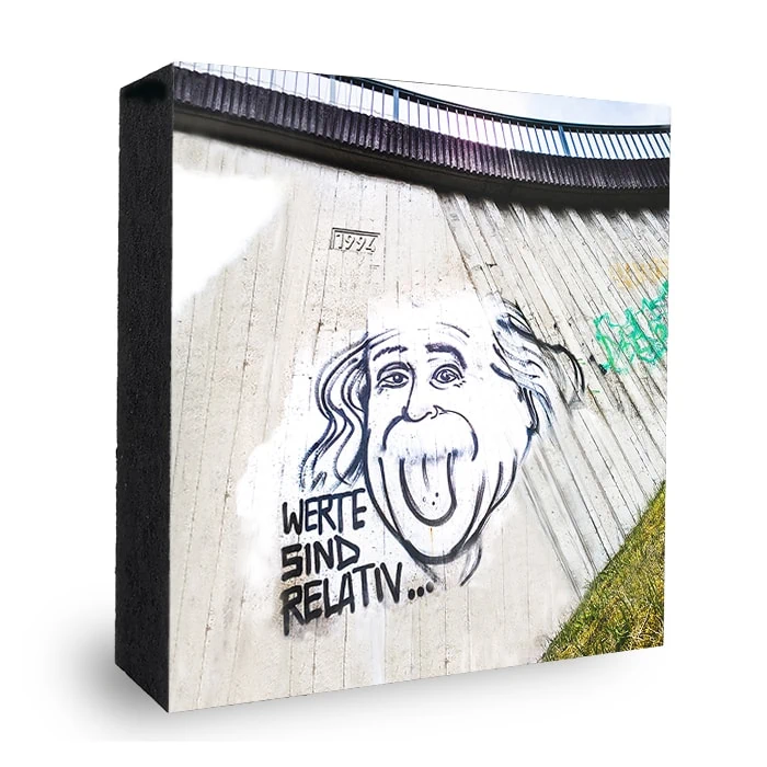 Einstein Werte sind relativ Graffiti