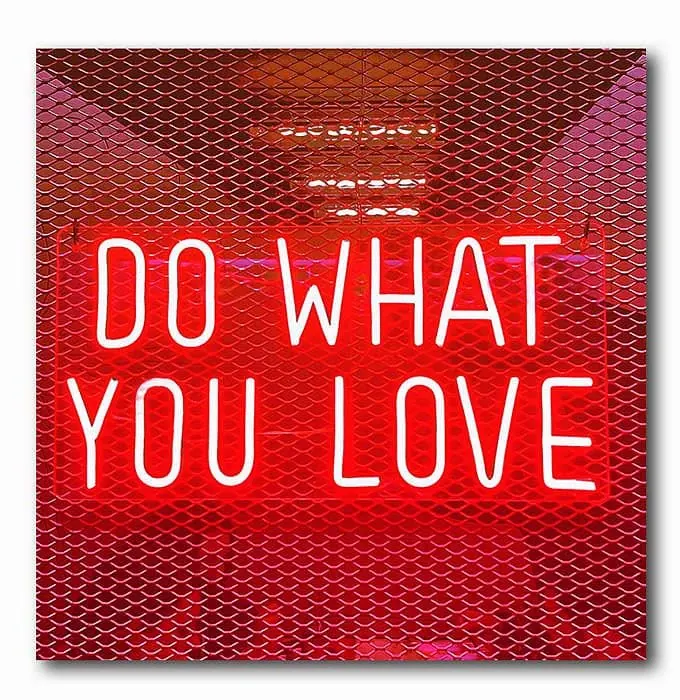 Do What you Love Neon rot