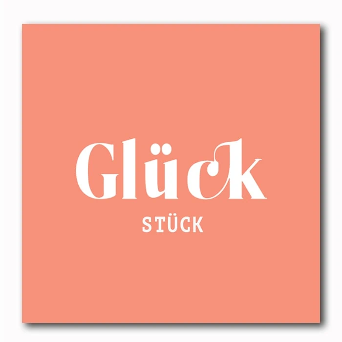 Glueck Stueck Bildgeschenk peach